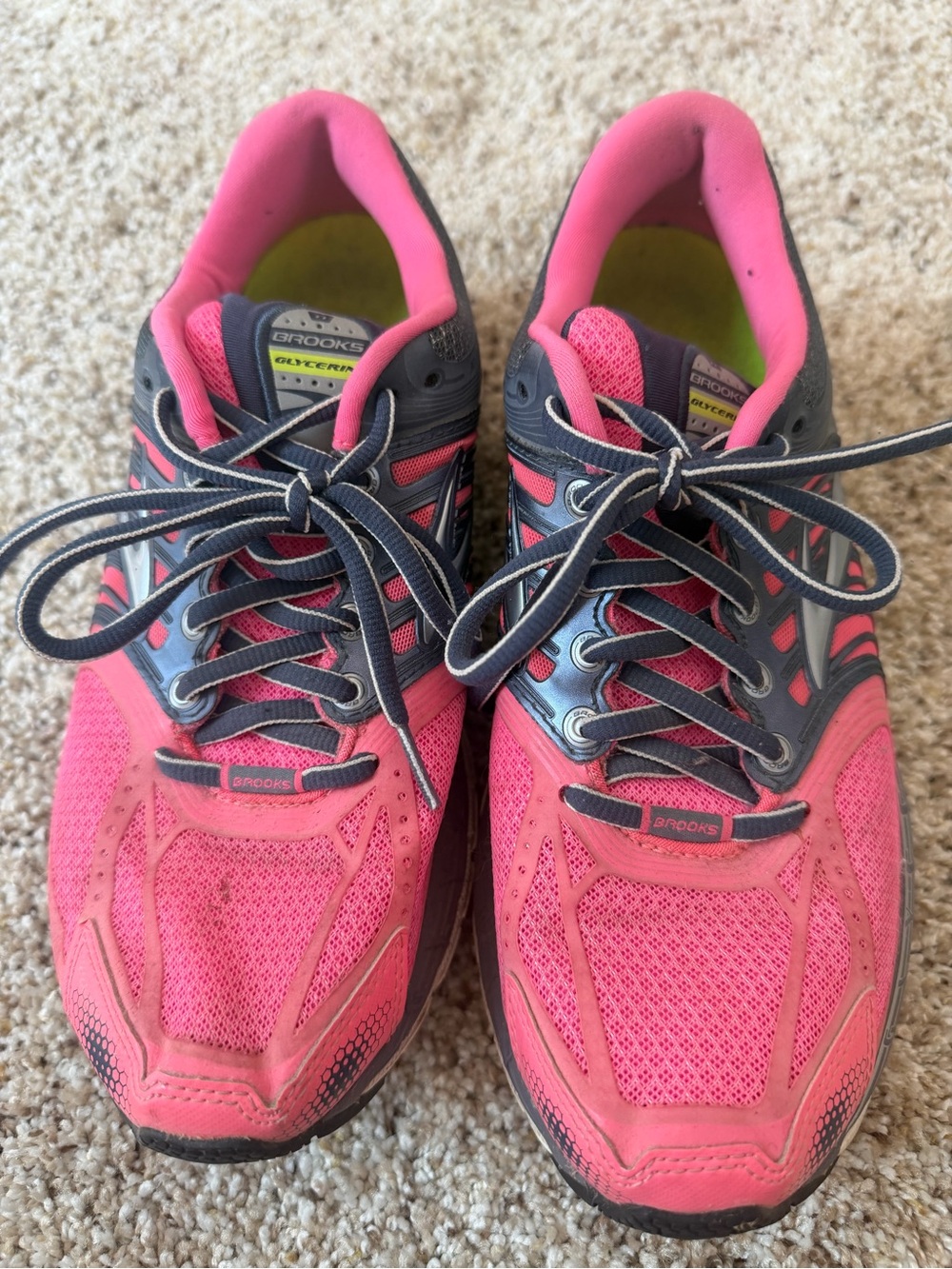 Brooks Women's Hot Pink and Gray Running Sneakers